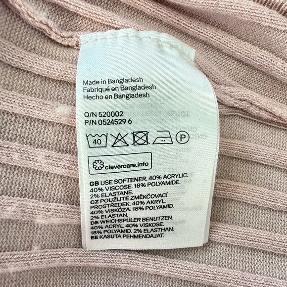 H&M Pink Ribbed Tank Top - Picture 4 of 4